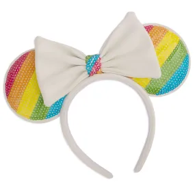 Loungefly Disney Sequin Rainbow Minnie Ears Headband