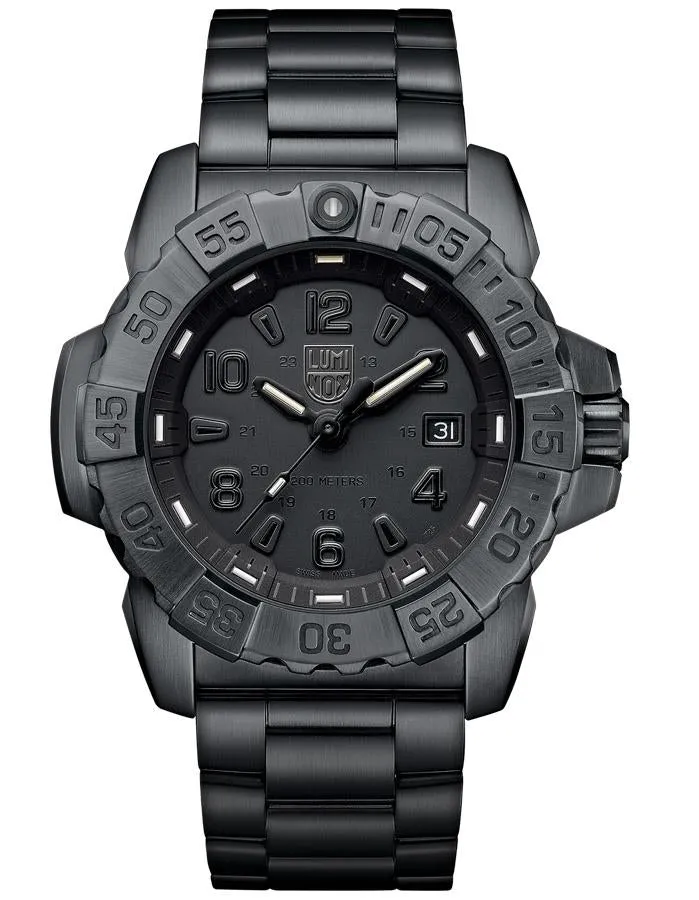 Luminox Navy Seal Steel Mens - Black Metal - Date - Bracelet - 200