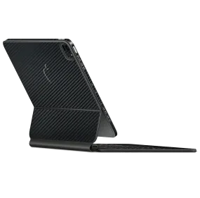 Magic Keyboard for iPad Pro 12.9" (2021) 3D Textured CARBON Fibre Skin - BLACK