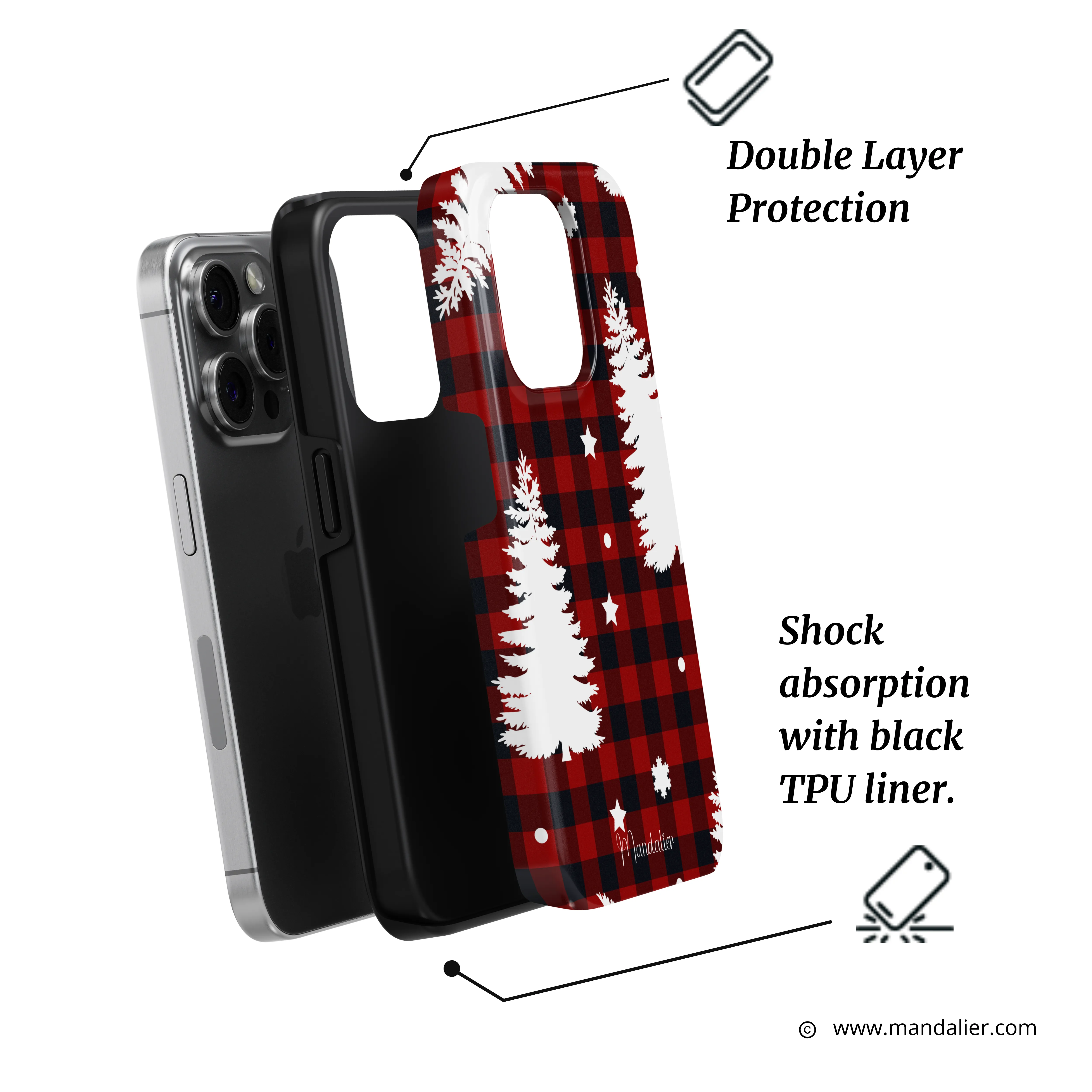 MagSafe Tough Phone Case|Winter Wonderland Plaid