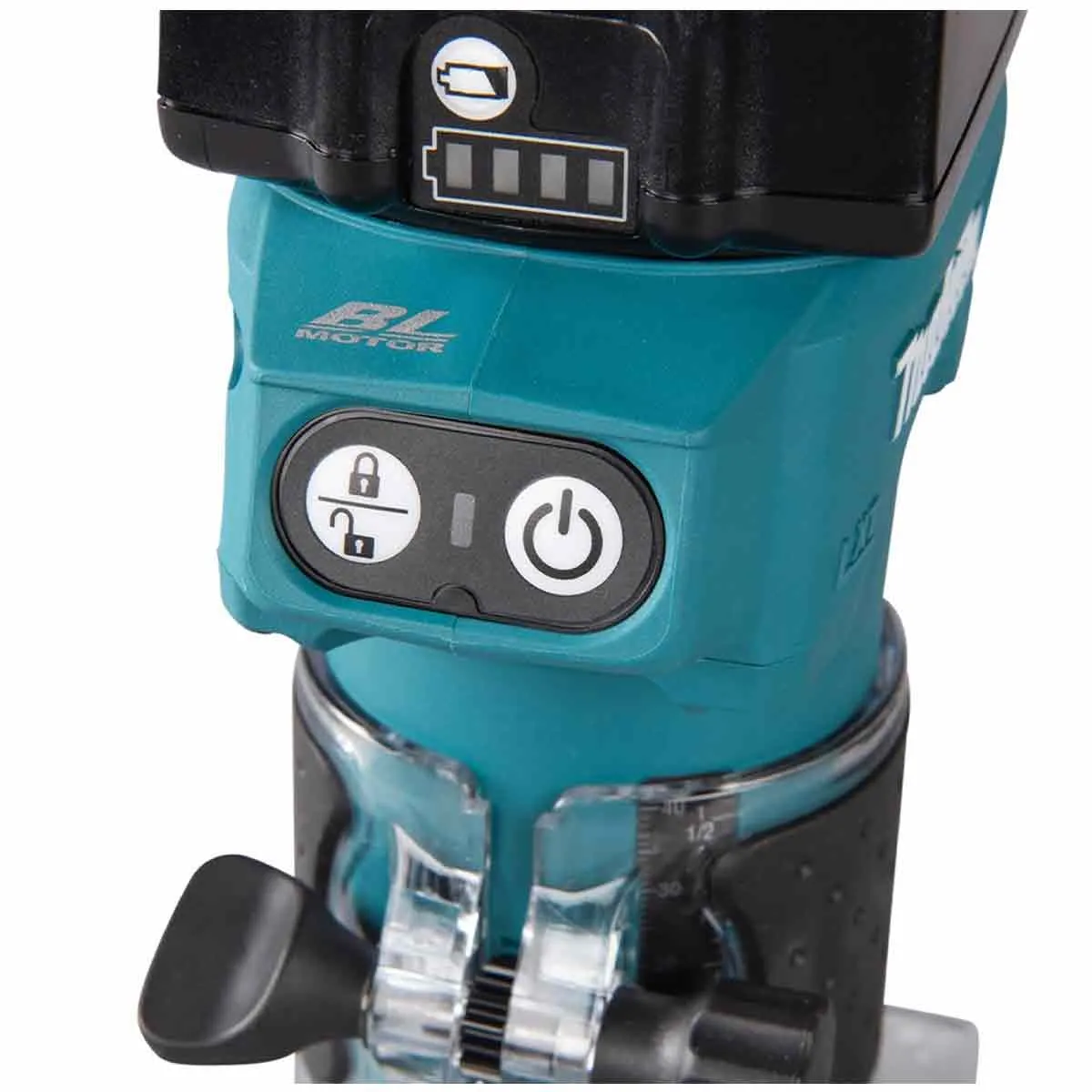 Makita DRT52Z 18V LXT Brushless Router Trimmer with 1 x 5.0Ah Battery & Charger