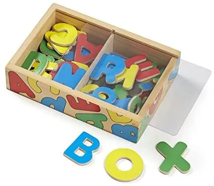 Melissa & Doug Magnetic Wooden Alphabet Set, 52 Pieces