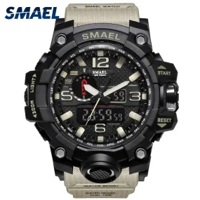 Men Military Watch 50m Waterproof Wristwatch LED Quartz Clock Sport Watch Male relogios masculino 1545 Sport Watch Men S Shock