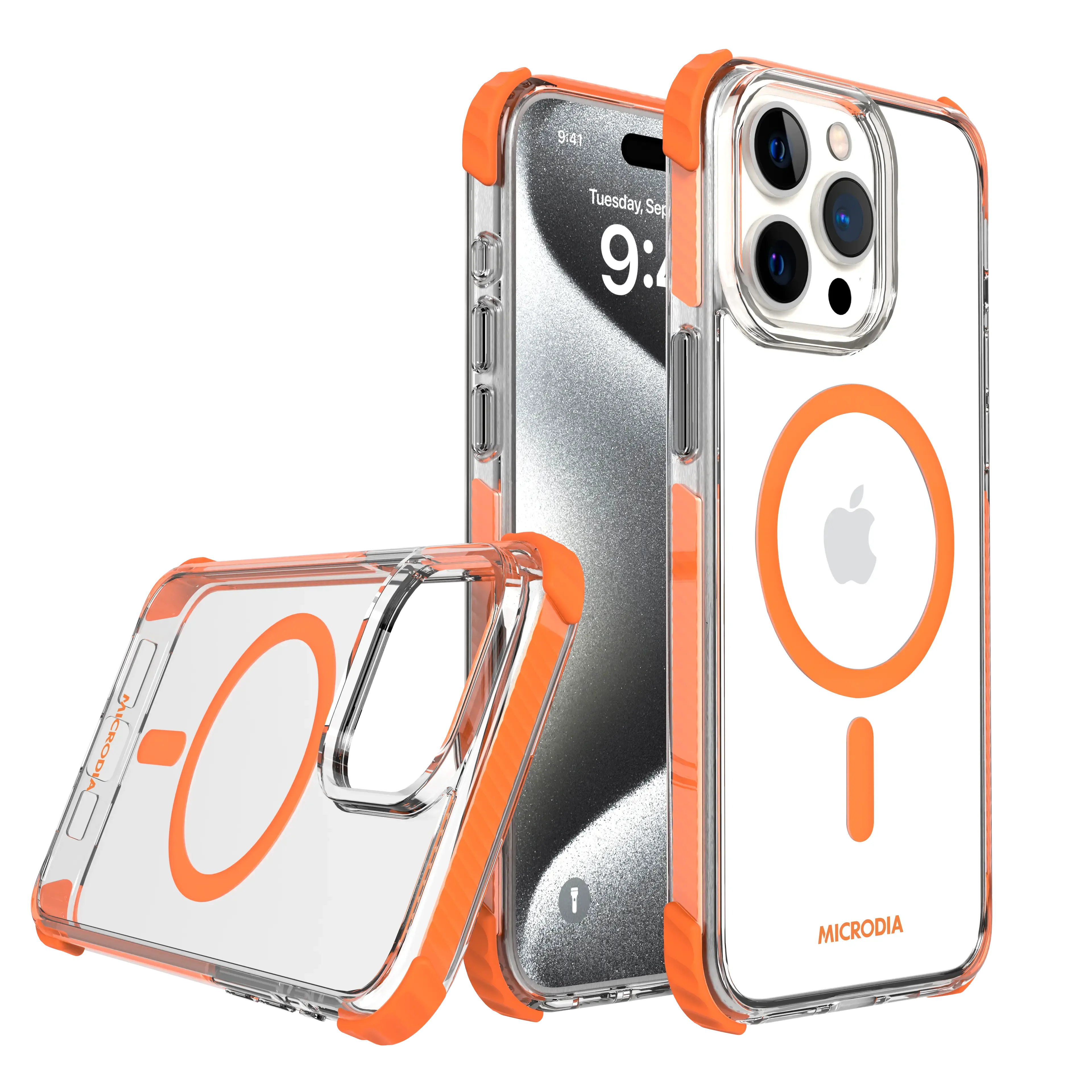 MICRODIA CRYSTAL GEAR™ High Transparency Protective iPhone Case - Orange