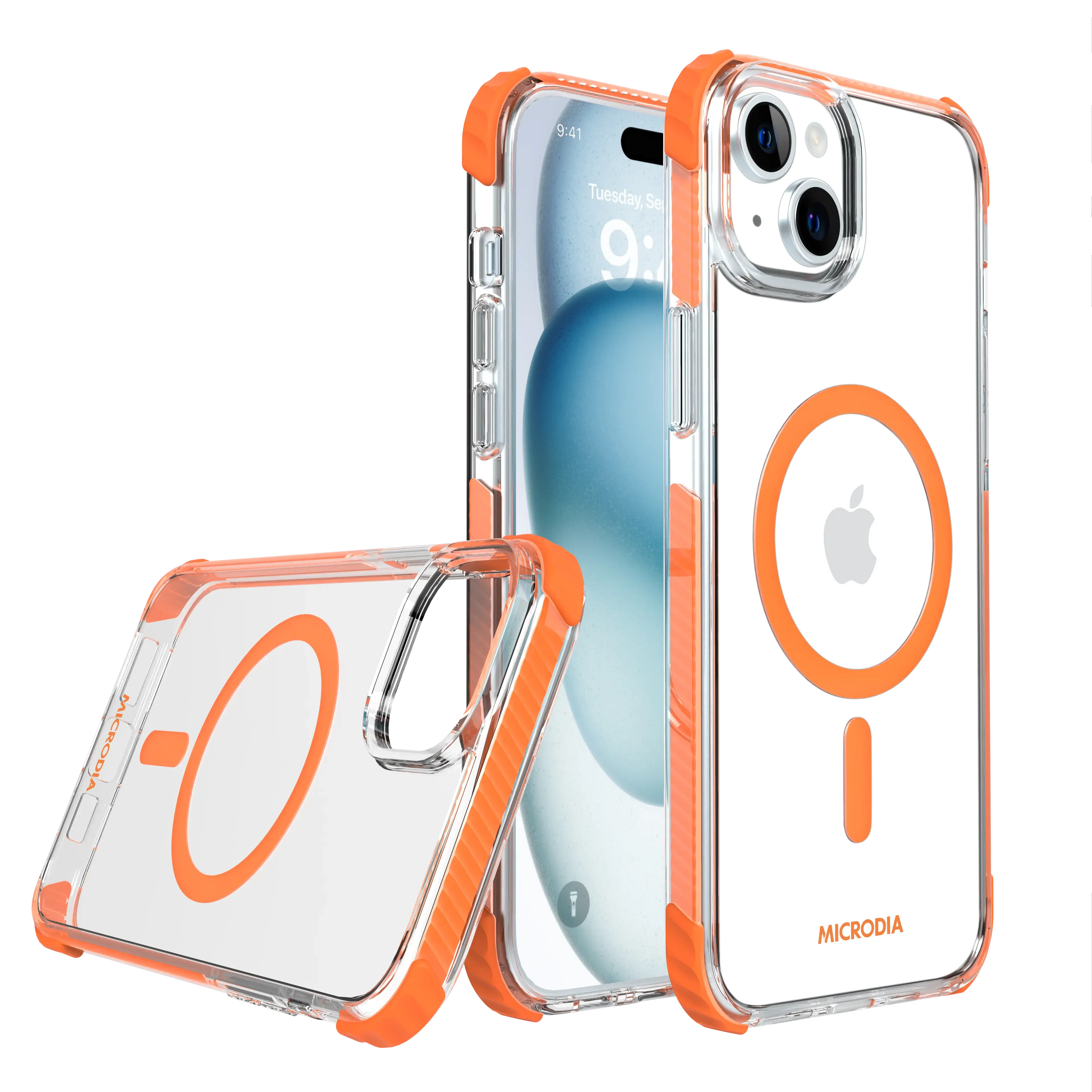 MICRODIA CRYSTAL GEAR™ High Transparency Protective iPhone Case - Orange