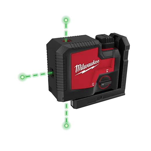 Milwaukee 3510-21 USB Rechargeable Green 3-Point Laser