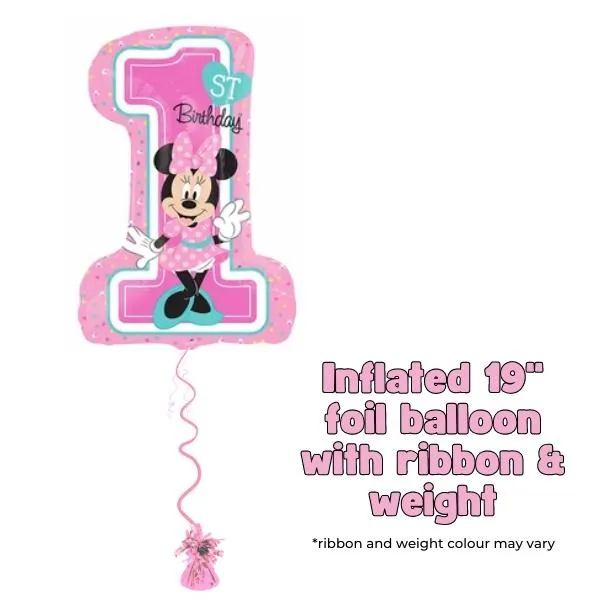 Minnie Mouse 1st Birthday Supershape Balloons