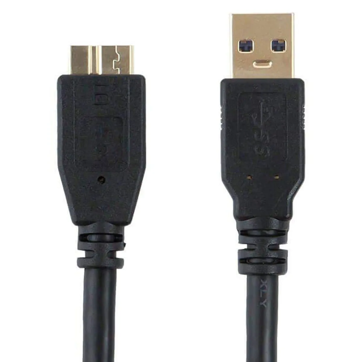 Mixed Micro USB 3.0 to USB-A Hard Drive Short Cables (Under 3 Ft) Mixed Color