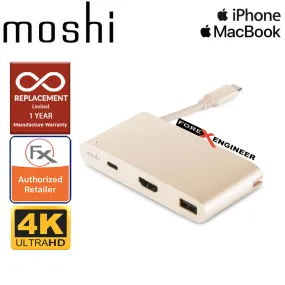 Moshi USB-C Multiport Adapter 3-in-1 hub ( USB-C - HDMI - Micro USB ) - Satin Gold