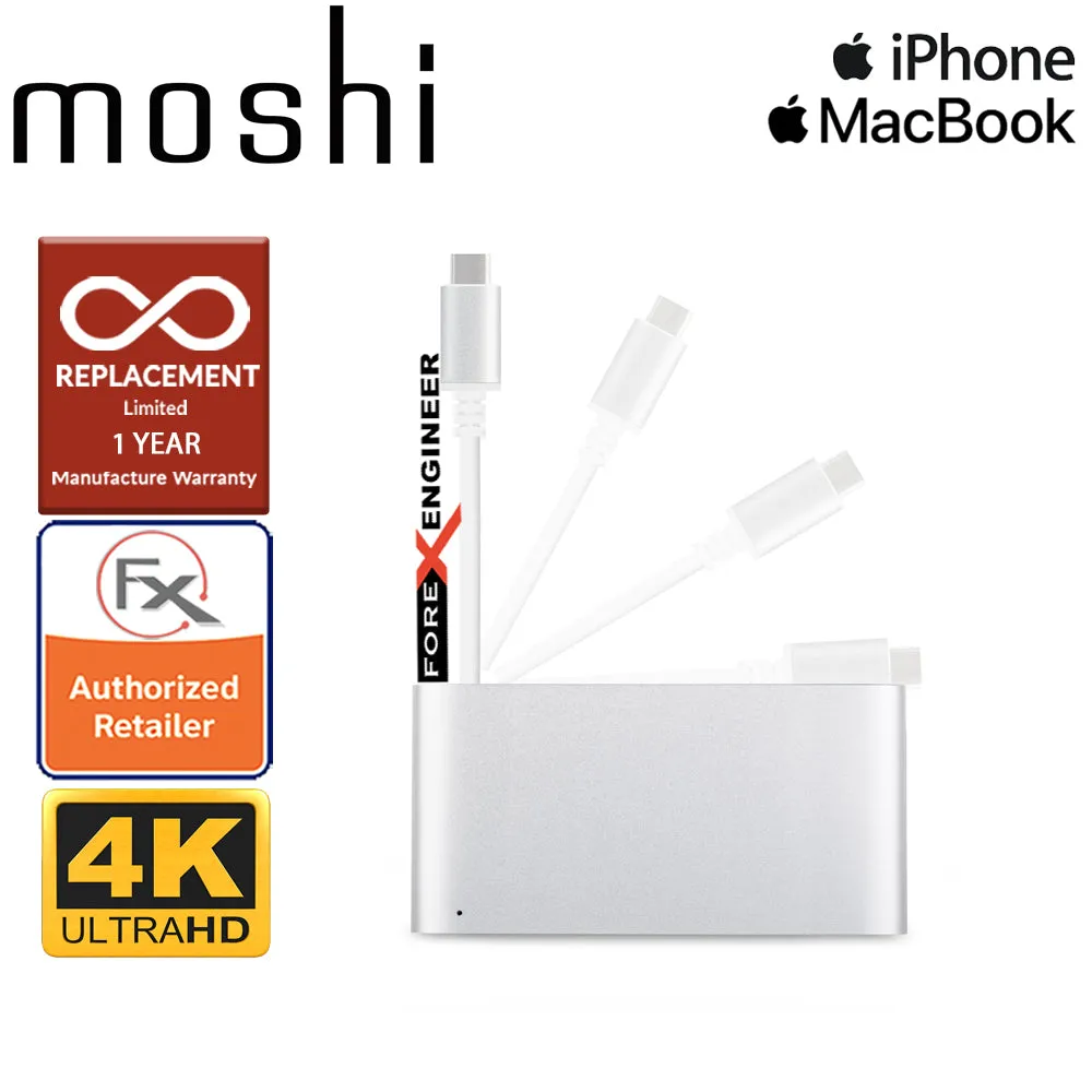 Moshi USB-C Multiport Adapter 3-in-1 hub ( USB-C - HDMI - Micro USB ) - Silver