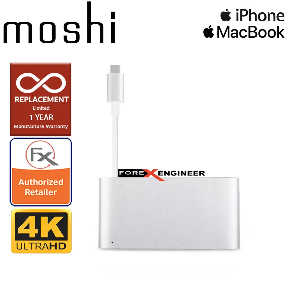 Moshi USB-C Multiport Adapter 3-in-1 hub ( USB-C - HDMI - Micro USB ) - Silver