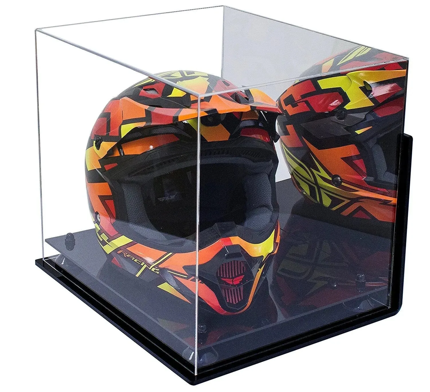 Motorcycle Nascar or Motocross Racing Helmet Display Case - Mirror Wall Mount (A024/V61)