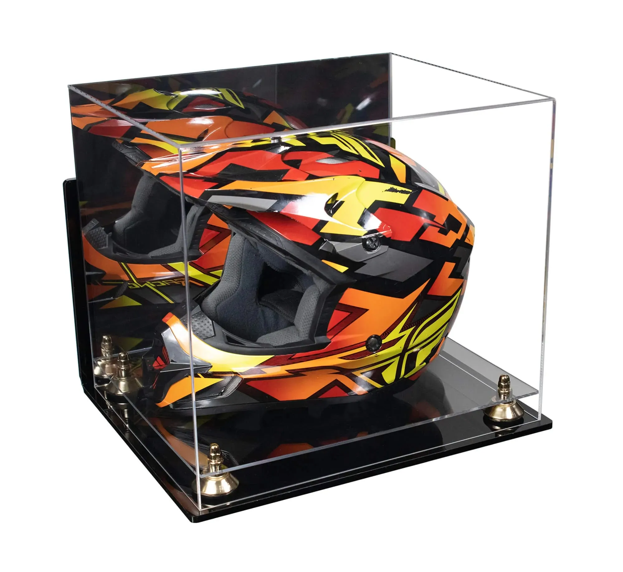 Motorcycle Nascar or Motocross Racing Helmet Display Case - Mirror Wall Mount (A024/V61)