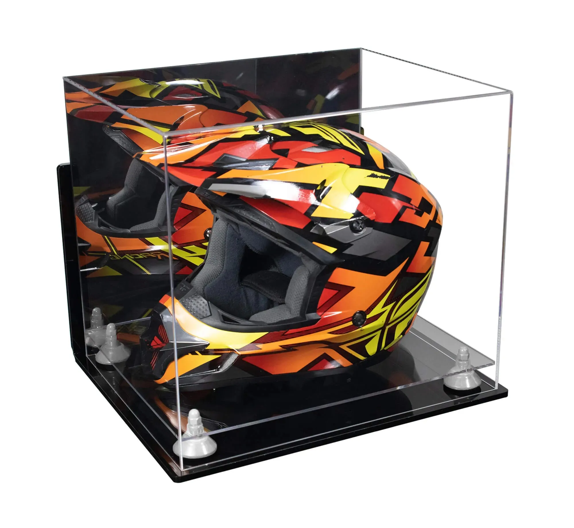 Motorcycle Nascar or Motocross Racing Helmet Display Case - Mirror Wall Mount (A024/V61)