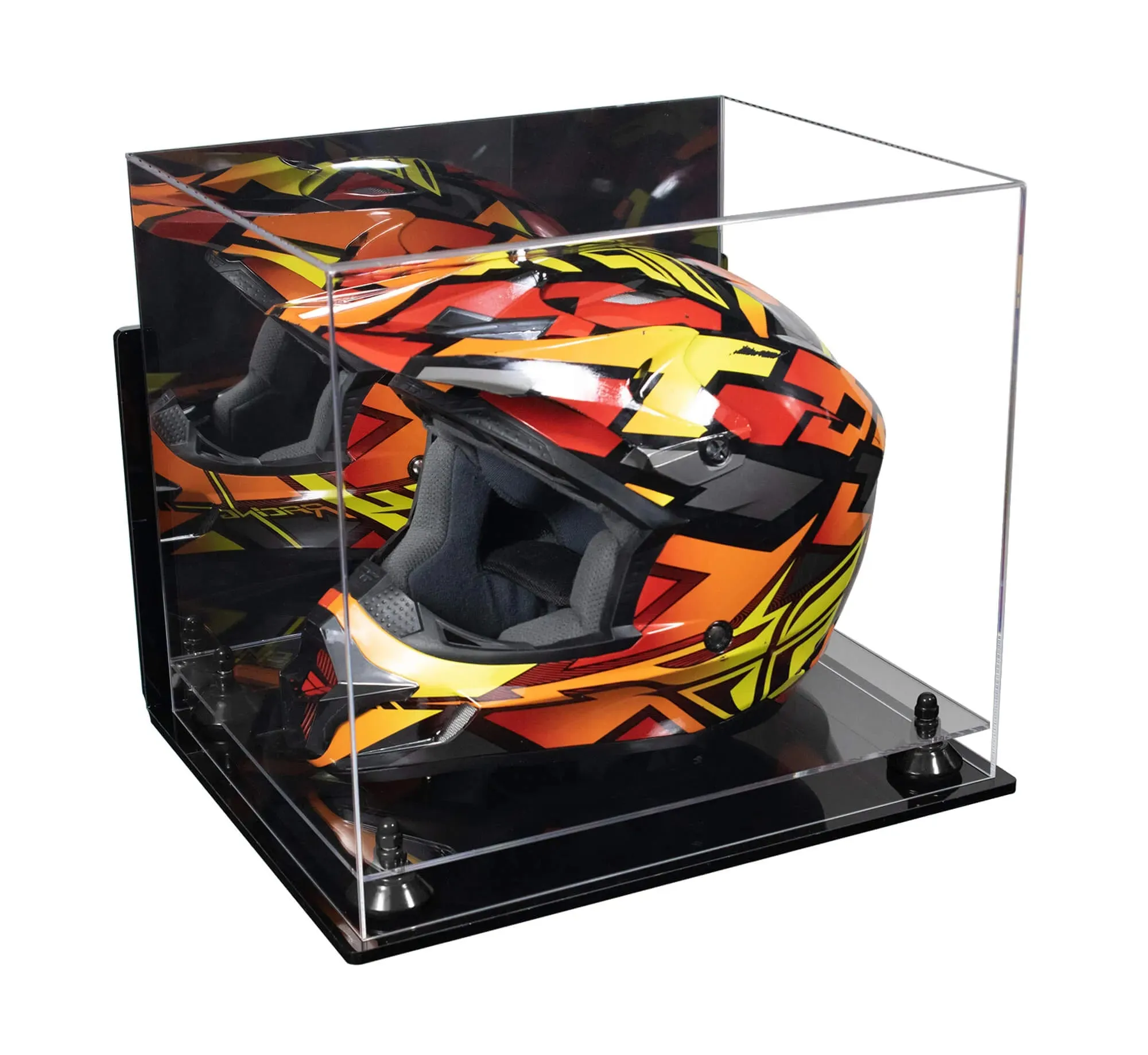 Motorcycle Nascar or Motocross Racing Helmet Display Case - Mirror Wall Mount (A024/V61)