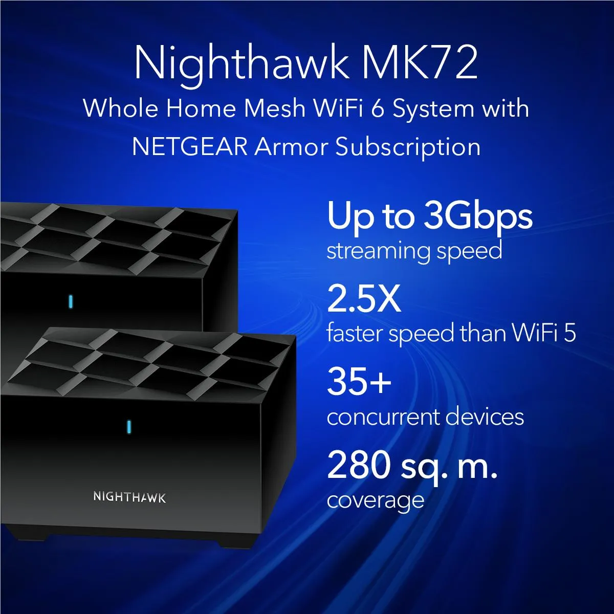 NETGEAR Nighthawk AX3000 Dual-band Mesh WiFi 6 System (2 Pack)