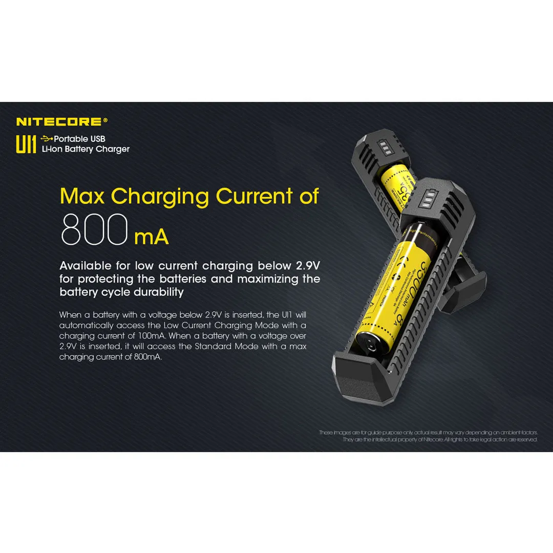 Nitecore UI1 Single-Slot Intelligent USB Battery Charger (Li-Ion/IMR)