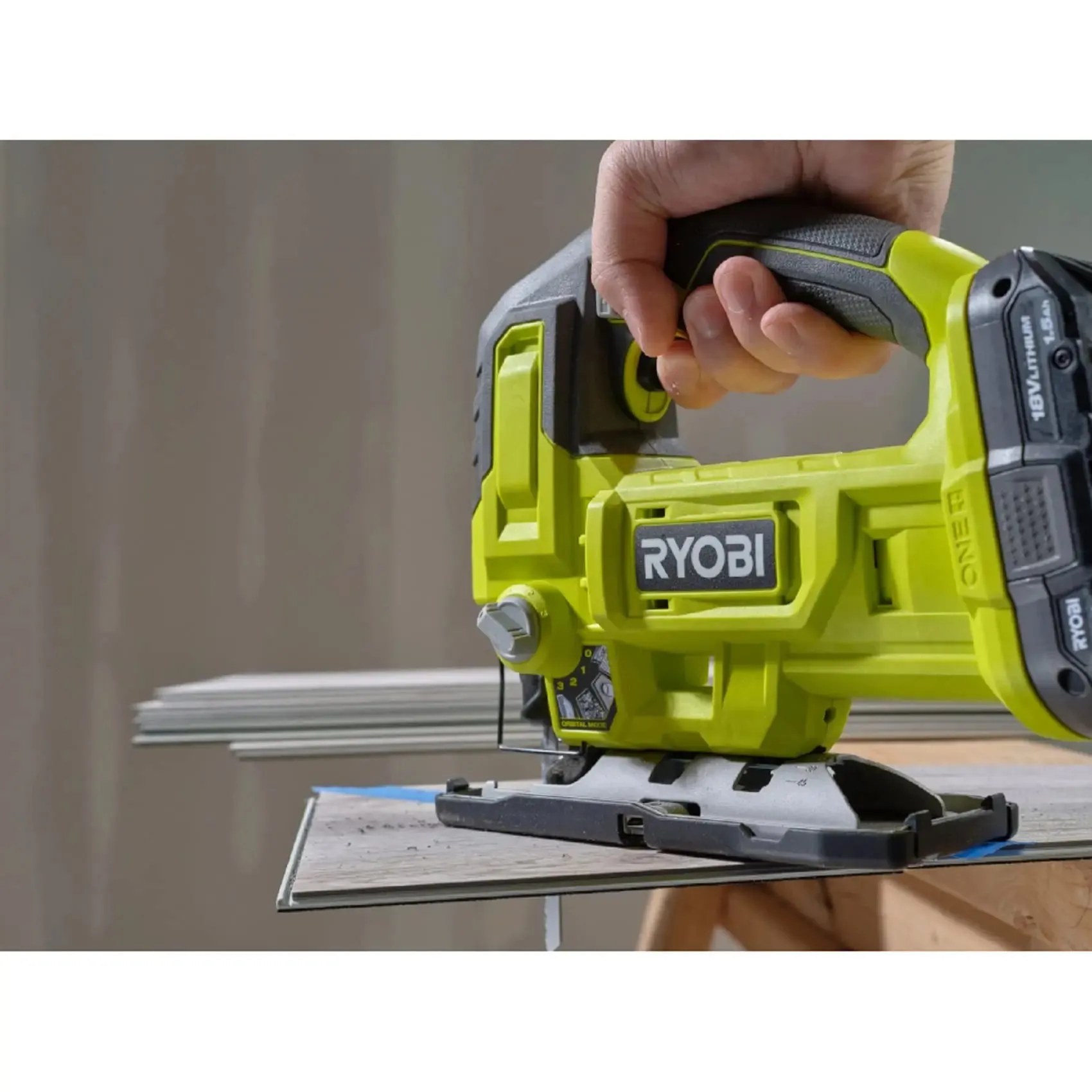 Open Box -  RYOBI 18V ONE  Lithium-Ion Cordless Jig Saw (Tool-Only)