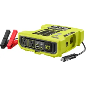 Open Box -  RYOBI ONE  18V 800-Watt Max 12V Automotive Power Inverter with Dual USB Ports