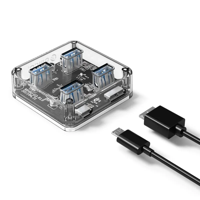 Orico 4 Port Usb3.0 | 4X Usb3.0 | 30Cm |Transparent Hub