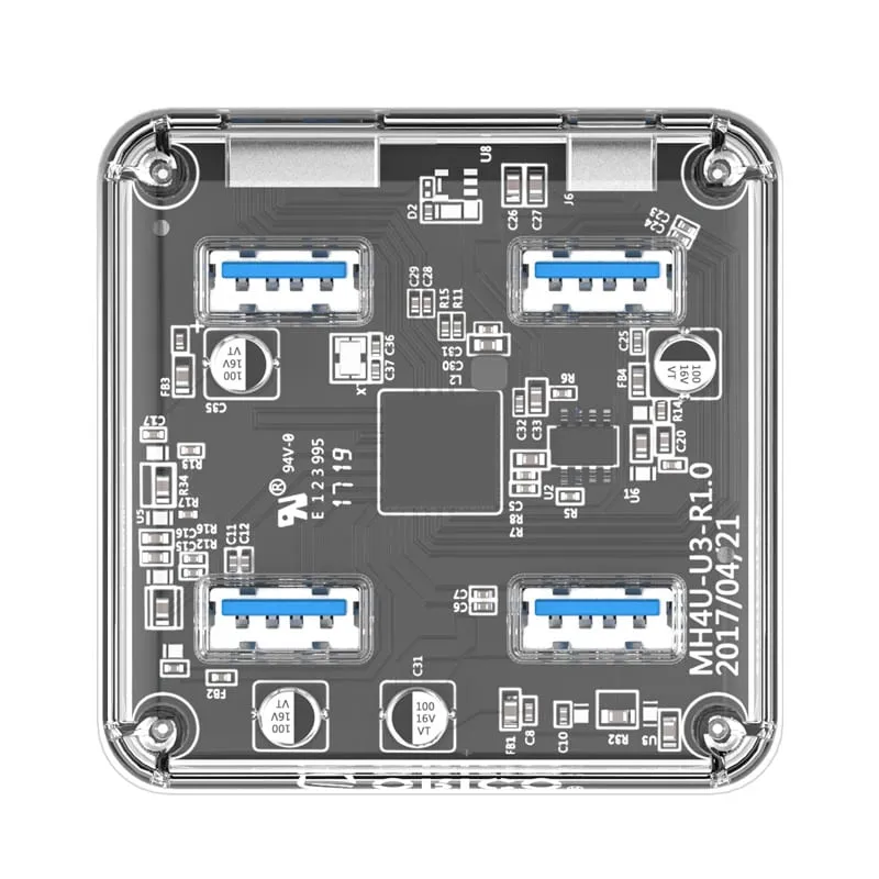 Orico 4 Port Usb3.0 | 4X Usb3.0 | 30Cm |Transparent Hub