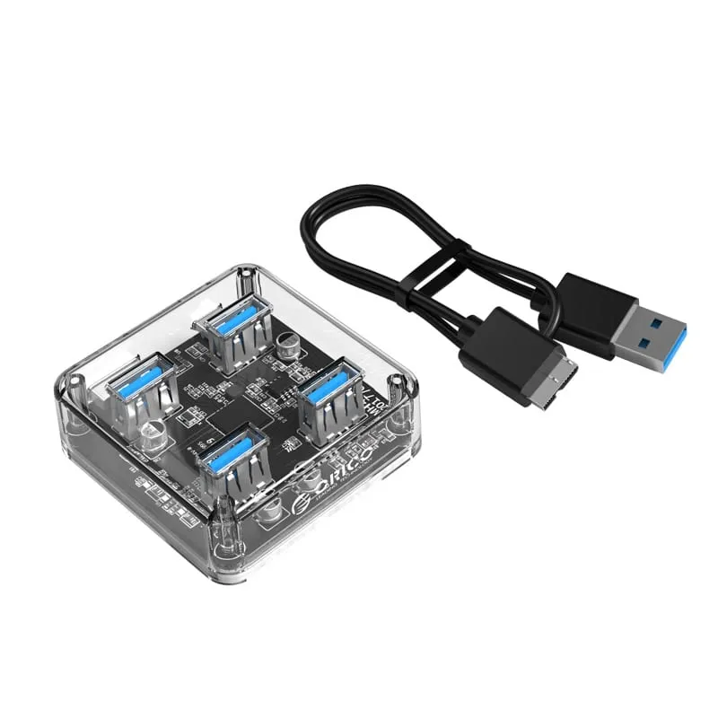 Orico 4 Port Usb3.0 | 4X Usb3.0 | 30Cm |Transparent Hub