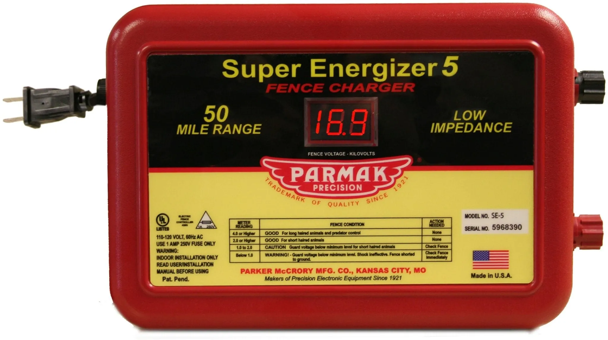 Parmak Super Energizer 5 (Model SE-5)