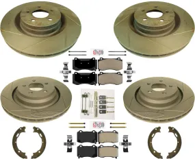 Performance Slotted Brake Rotors & Pads For Dodge Charger R/T Scat Pack 2015-20