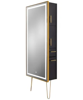 Pibbs 9220 Lumina Gold Frame LED Salon Mirror