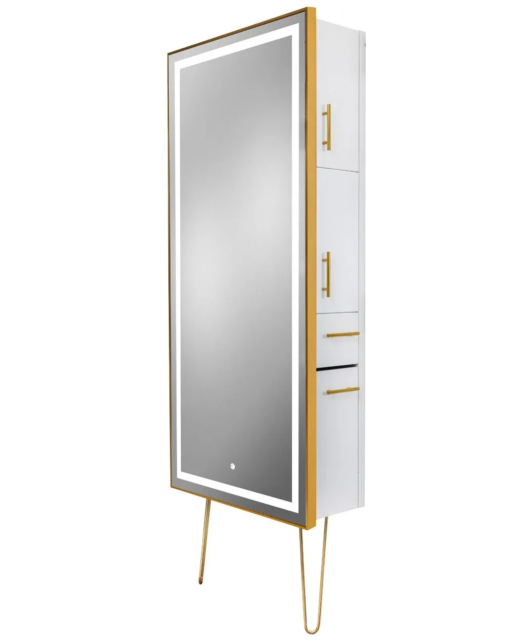 Pibbs 9220 Lumina Gold Frame LED Salon Mirror