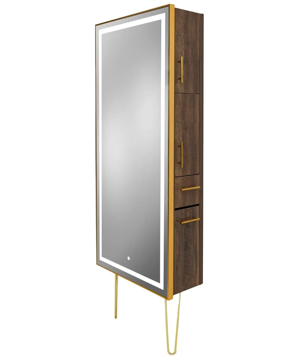 Pibbs 9220 Lumina Gold Frame LED Salon Mirror