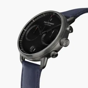 Pioneer | Black Dial - Navy Leather