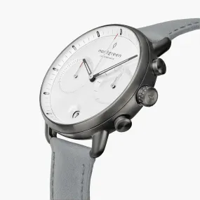 Pioneer | White Dial - Dove Grey Vegan Leather