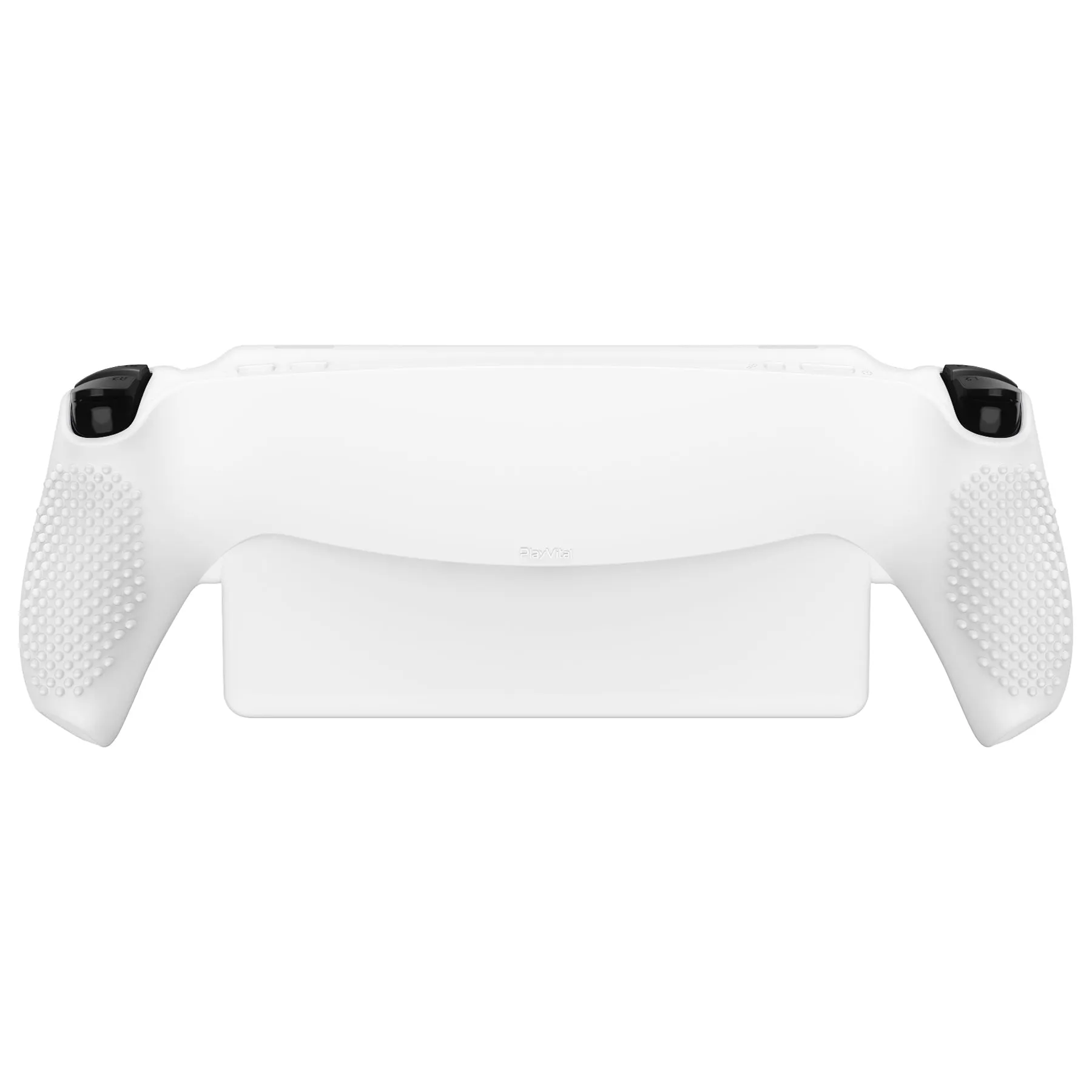 PlayVital 3D Studded Edition Anti-Slip Silicone Protective Case with Thumb Grips for PS Portal Remote Player - White - CYRPFP002