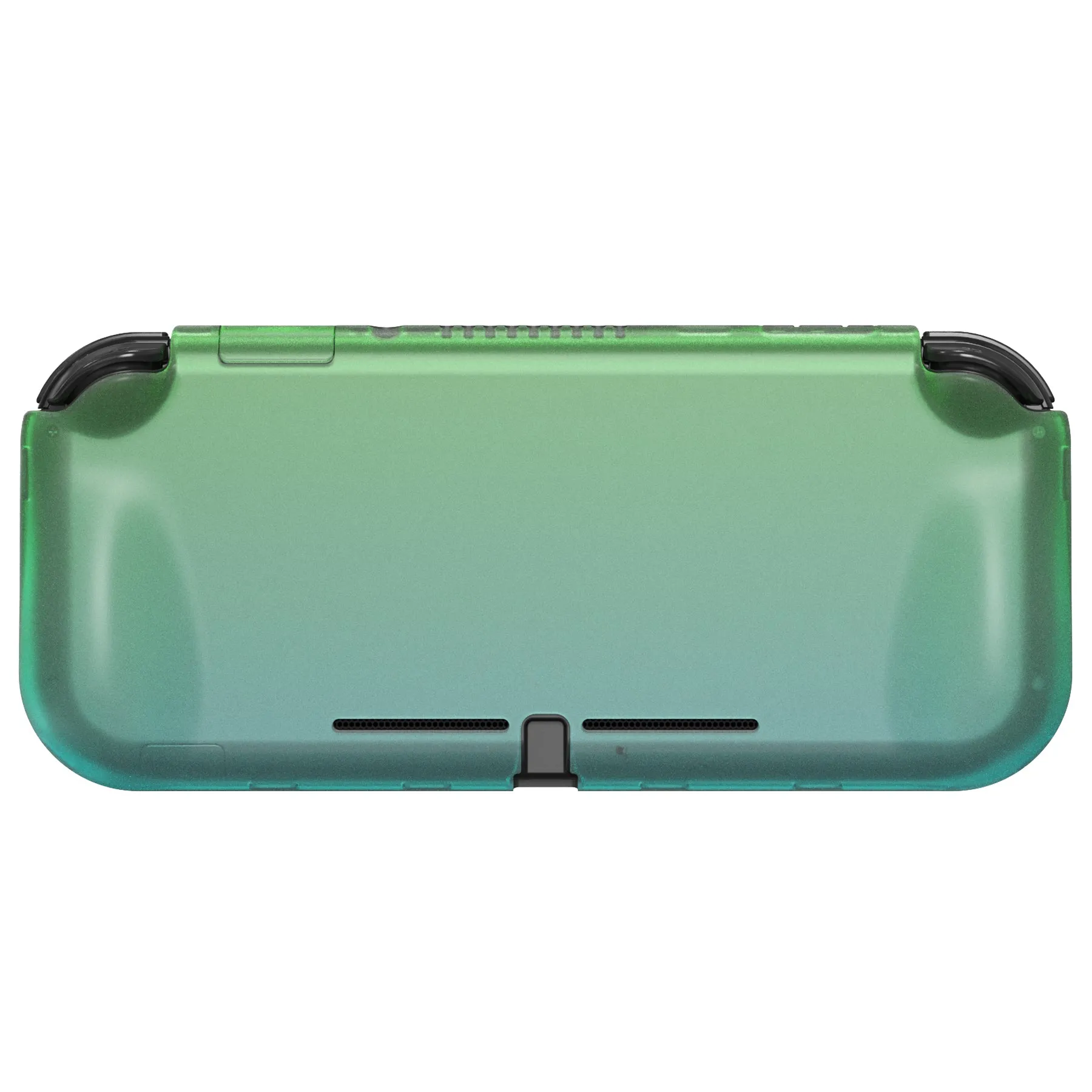 PlayVital ZealProtect Protective Case for Nintendo Switch Lite, Hard Shell Ergonomic Grip Cover for Switch Lite w/Screen Protector & Thumb Grip Caps & Button Caps - Gradient Translucent Green Blue - PSLYP3013