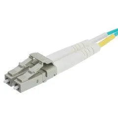 Plenum 10 Gigabit Aqua LC/LC OM3 Multimode Duplex Fiber Optic Cable, 50/125, 10 meter (33 foot)