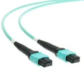 Plenum Fiber Optic Cable, MTP / MTP (MPO), Multimode OM4, Duplex, 12 Strand, 40/100 Gbps, 50/125, 2 meter (6.6 foot)