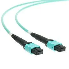 Plenum Fiber Optic Cable, MTP / MTP (MPO), Multimode OM4, Duplex, 12 Strand, 40/100 Gbps, 50/125, 6 meter (19.68 foot)