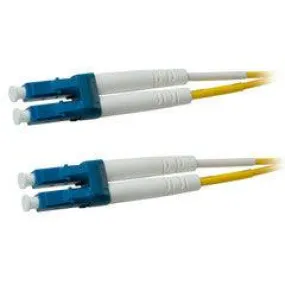 Plenum LC Duplex Fiber Optic Patch Cable, OS2 9/125 Singlemode, Yellow Jacket, Blue Connector, 10 meter (33 foot)