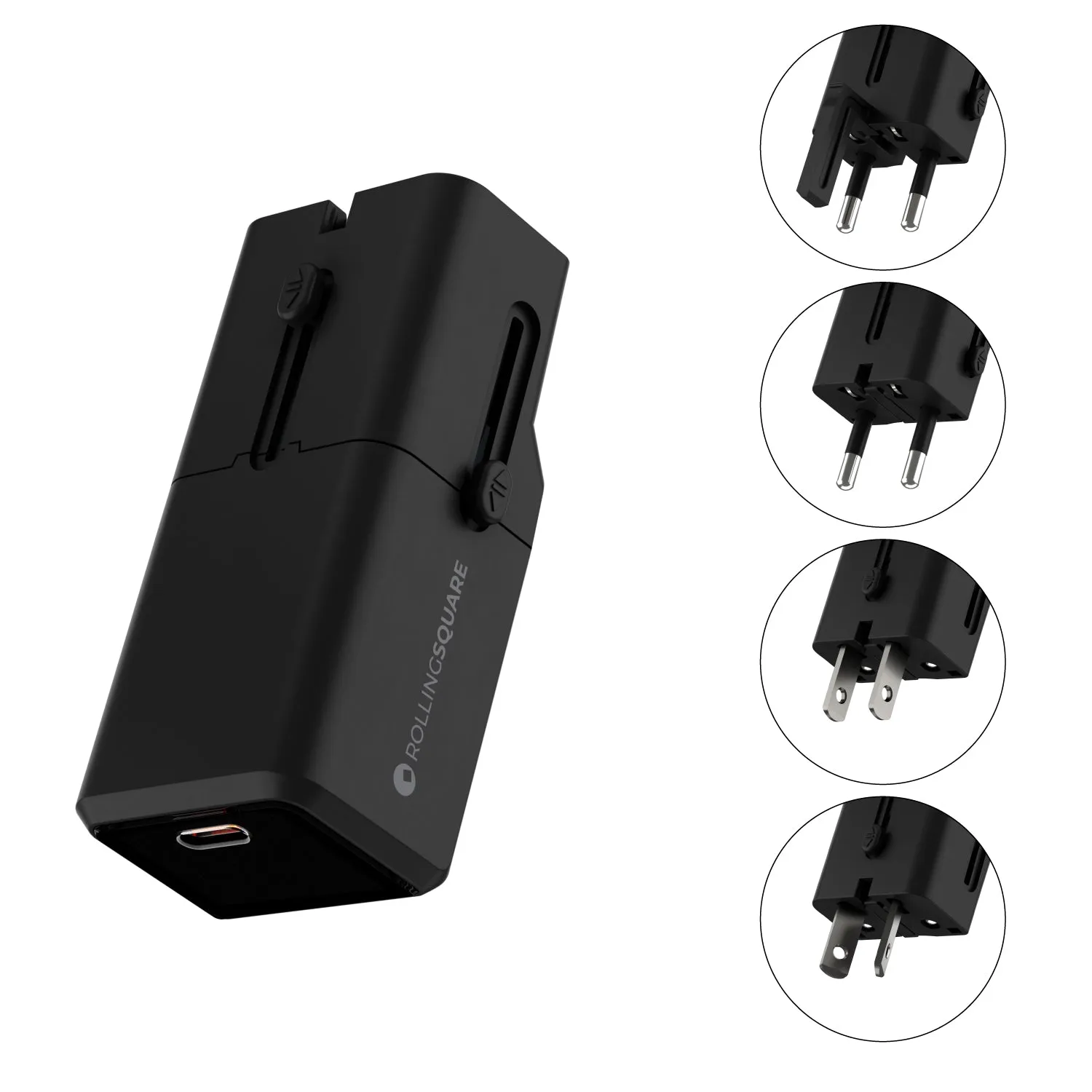 Pocket Travel Charger - US/EU/UK/AU plugs