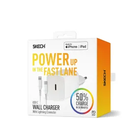 Power Delivery 20W travel charger with Lightning Cable