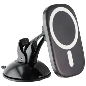 PureGear Qi-Certified Fast Wireless Car Charger with MagSafe for iPhones - Black