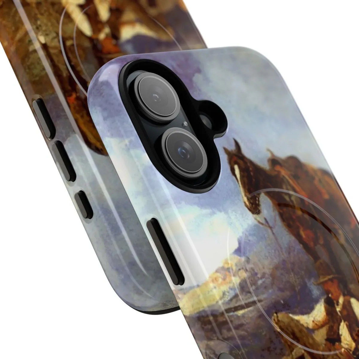 "Vintage Western Art of Morning Shower Scene - Magnetic Tough Phone Case"