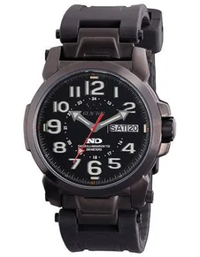 Reactor Atom Never Dark Mens Watch - Black Dial and Strap - Black Nitride Case