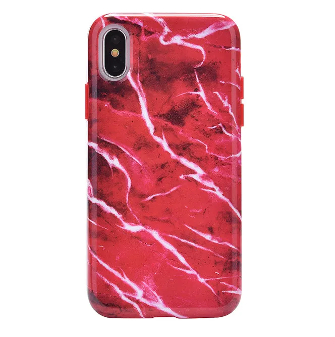 Red Velvet Marble iPhone Case