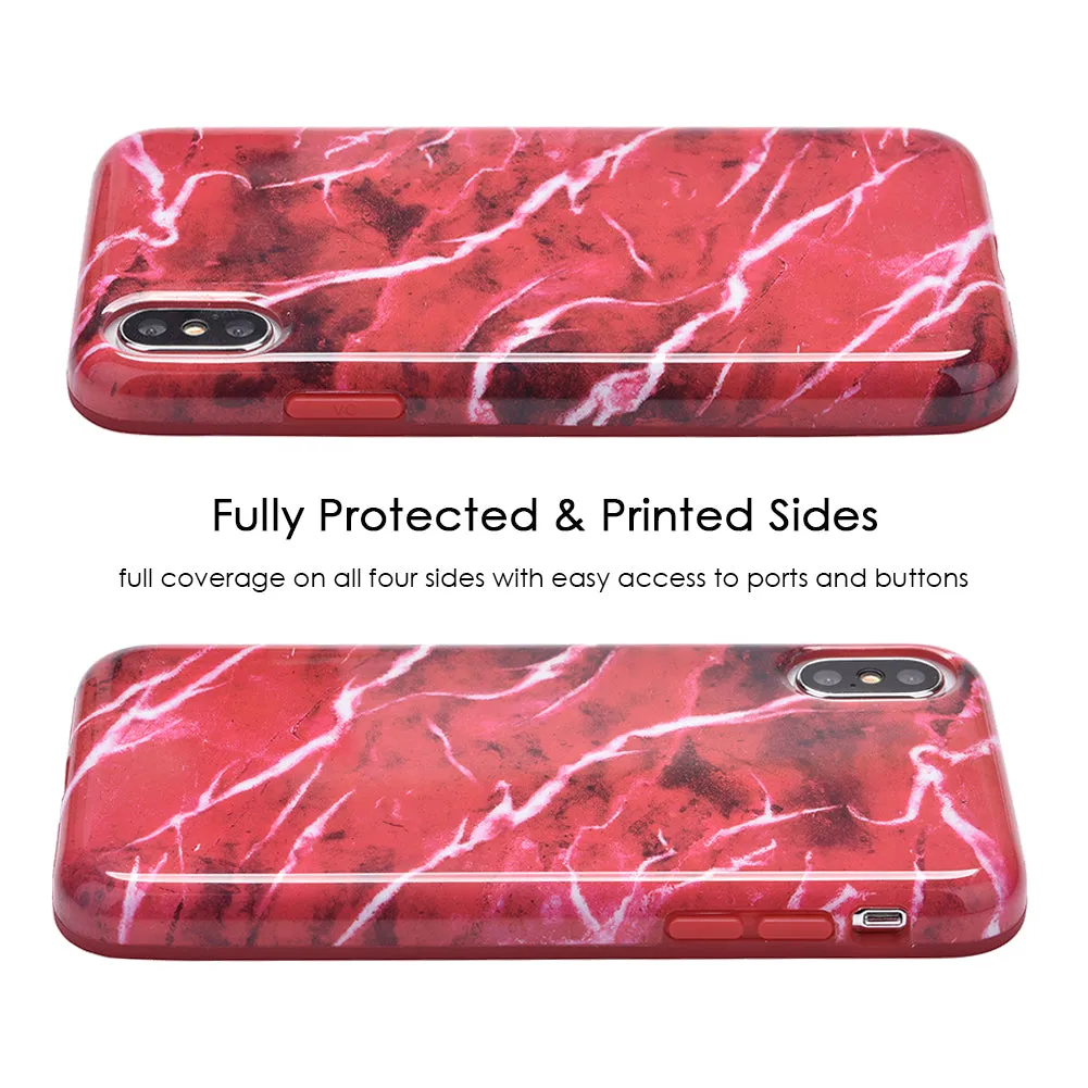 Red Velvet Marble iPhone Case