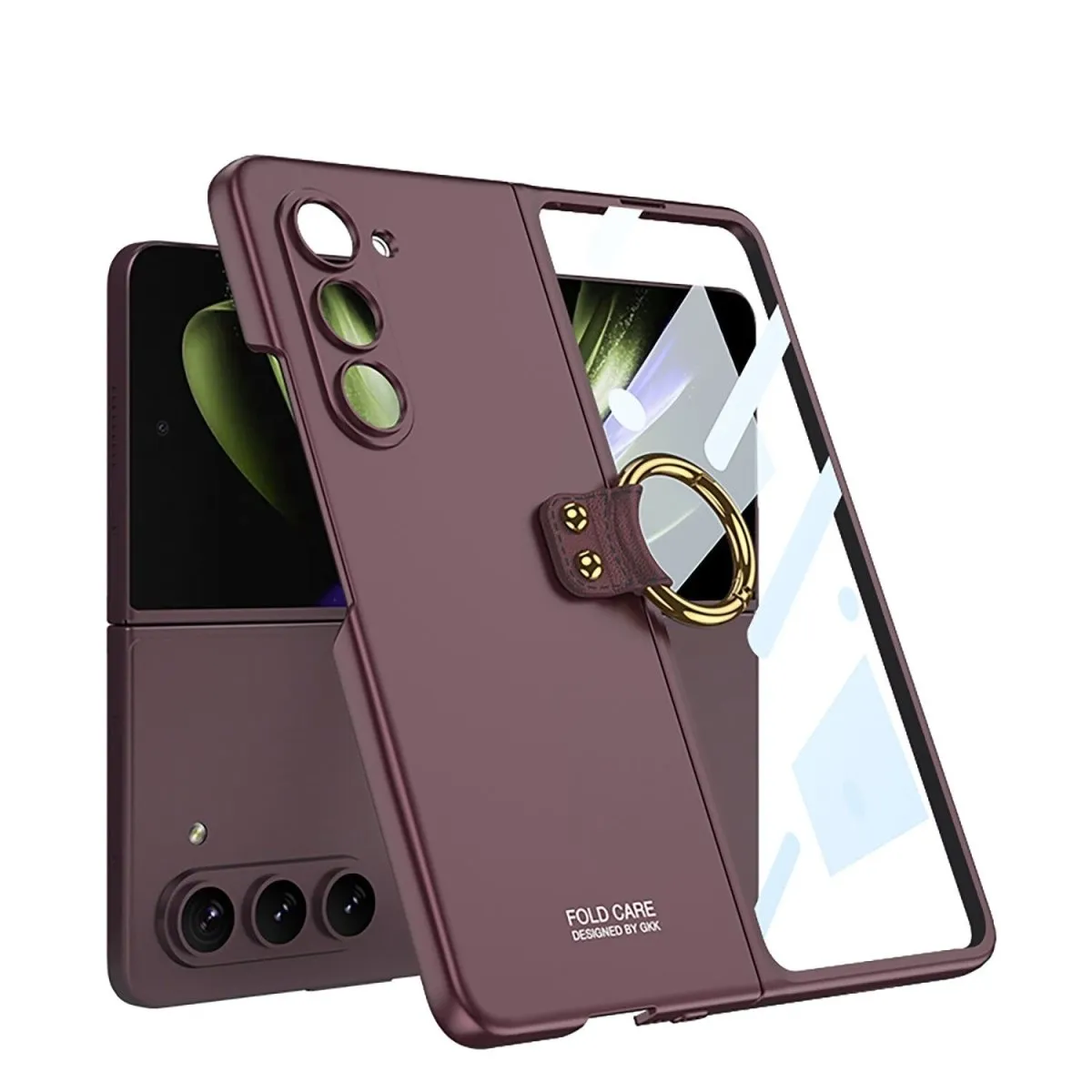 Rei Anti-Scratch Case for Galaxy Z Fold 5 With Ring Stand