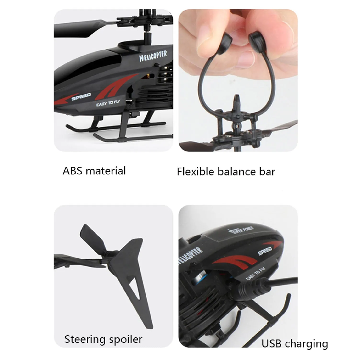 Remote Control Helicopter with USB Chargeable Cable for Boy and Girl Children (Pack of 1)