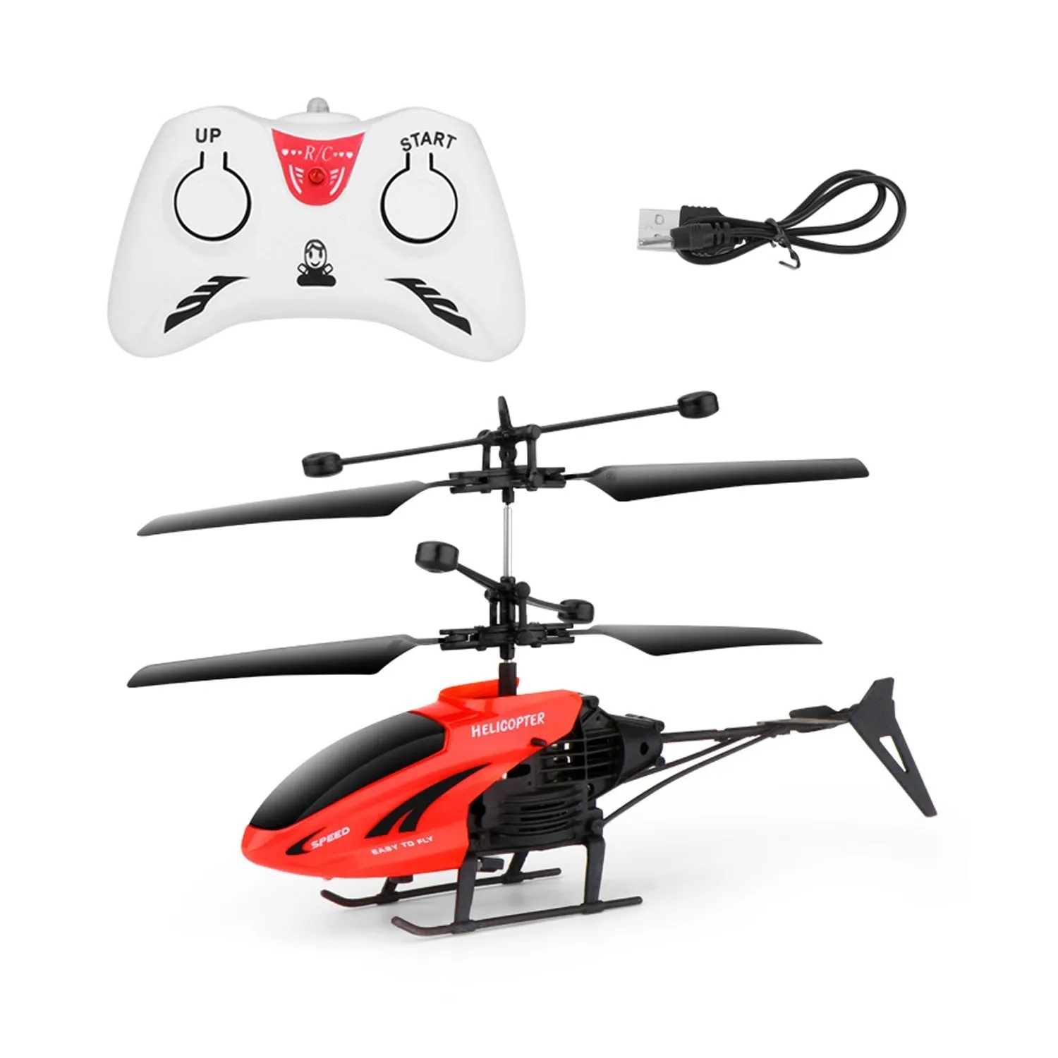 Remote Control Helicopter with USB Chargeable Cable for Boy and Girl Children (Pack of 1)