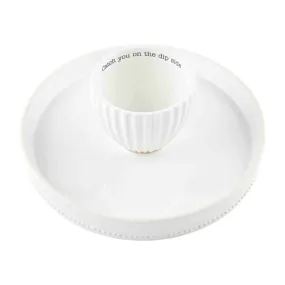 Reversible Pedestal Cake/Chip & Dip Set